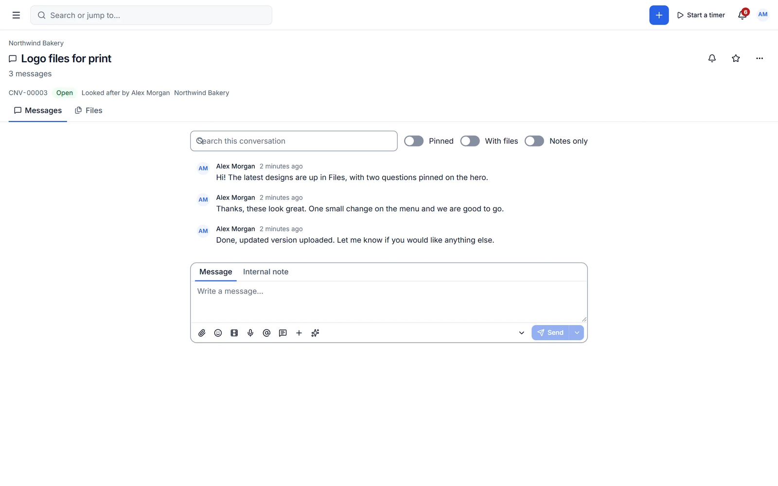 Client conversation